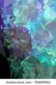Vertical background low poly mosaic. Template design, list, front page, brochure layout, banner, idea, cover, print, flyer, book, blank, card, ad, sign, sheet. Copy space. Vector clip art.