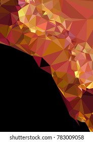 Vertical background low poly mosaic. Template design, list, front page, brochure layout, banner, idea, cover, print, flyer, book, blank, card, ad, sign, sheet. Copy space. Vector clip art.