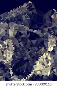 Vertical background low poly mosaic. Template design, list, front page, brochure layout, banner, idea, cover, print, flyer, book, blank, card, ad, sign, sheet. Copy space. Vector clip art.