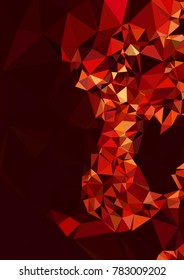 Vertical background low poly mosaic. Template design, list, front page, brochure layout, banner, idea, cover, print, flyer, book, blank, card, ad, sign, sheet. Copy space. Vector clip art.