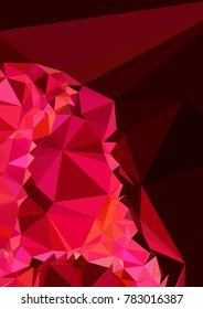 Vertical background low poly mosaic. Template design, list, front page, brochure layout, banner, idea, cover, print, flyer, book, blank, card, ad, sign, sheet. Copy space. Vector clip art.