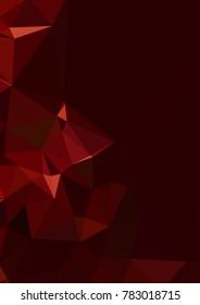 Vertical background low poly mosaic. Template design, list, front page, brochure layout, banner, idea, cover, print, flyer, book, blank, card, ad, sign, sheet. Copy space. Vector clip art.