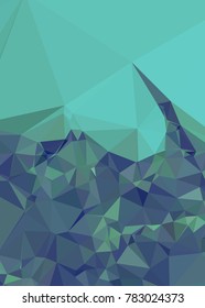Vertical background low poly mosaic. Template design, list, front page, brochure layout, banner, idea, cover, print, flyer, book, blank, card, ad, sign, sheet. Copy space. Vector clip art.