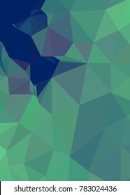 Vertical background low poly mosaic. Template design, list, front page, brochure layout, banner, idea, cover, print, flyer, book, blank, card, ad, sign, sheet. Copy space. Vector clip art.