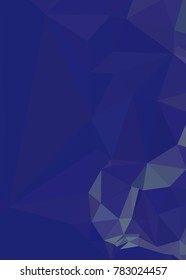 Vertical background low poly mosaic. Template design, list, front page, brochure layout, banner, idea, cover, print, flyer, book, blank, card, ad, sign, sheet. Copy space. Vector clip art.