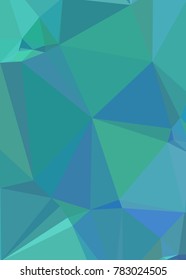Vertical background low poly mosaic. Template design, list, front page, brochure layout, banner, idea, cover, print, flyer, book, blank, card, ad, sign, sheet. Copy space. Vector clip art.