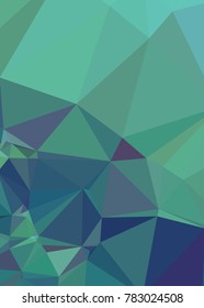 Vertical background low poly mosaic. Template design, list, front page, brochure layout, banner, idea, cover, print, flyer, book, blank, card, ad, sign, sheet. Copy space. Vector clip art.