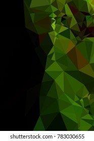Vertical background low poly mosaic. Template design, list, front page, brochure layout, banner, idea, cover, print, flyer, book, blank, card, ad, sign, sheet. Copy space. Vector clip art.