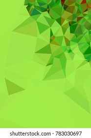 Vertical background low poly mosaic. Template design, list, front page, brochure layout, banner, idea, cover, print, flyer, book, blank, card, ad, sign, sheet. Copy space. Vector clip art.
