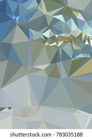 Vertical background low poly mosaic. Template design, list, front page, brochure layout, banner, idea, cover, print, flyer, book, blank, card, ad, sign, sheet. Copy space. Vector clip art.