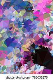 Vertical background low poly mosaic. Template design, list, front page, brochure layout, banner, idea, cover, print, flyer, book, blank, card, ad, sign, sheet. Copy space. Vector clip art.