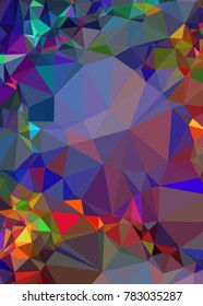 Vertical background low poly mosaic. Template design, list, front page, brochure layout, banner, idea, cover, print, flyer, book, blank, card, ad, sign, sheet. Copy space. Vector clip art.