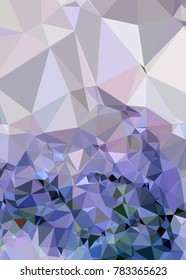 Vertical background low poly mosaic. Template design, list, front page, brochure layout, banner, idea, cover, print, flyer, book, blank, card, ad, sign, sheet. Copy space. Vector clip art.
