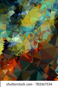 Vertical background low poly mosaic. Template design, list, front page, brochure layout, banner, idea, cover, print, flyer, book, blank, card, ad, sign, sheet. Copy space. Vector clip art.