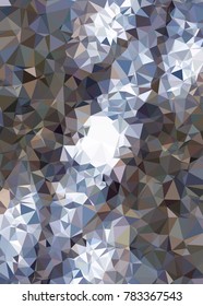 Vertical background low poly mosaic. Template design, list, front page, brochure layout, banner, idea, cover, print, flyer, book, blank, card, ad, sign, sheet. Copy space. Vector clip art.