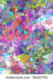 Vertical background low poly mosaic. Template design, list, front page, brochure layout, banner, idea, cover, print, flyer, book, blank, card, ad, sign, sheet. Copy space. Vector clip art.