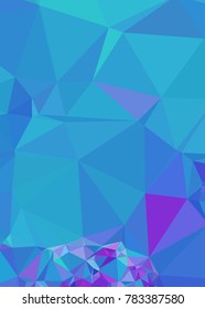 Vertical background low poly mosaic. Template design, list, front page, brochure layout, banner, idea, cover, print, flyer, book, blank, card, ad, sign, sheet. Copy space. Vector clip art.