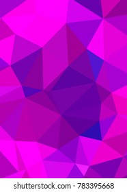 Vertical background low poly mosaic. Template design, list, front page, brochure layout, banner, idea, cover, print, flyer, book, blank, card, ad, sign, sheet. Copy space. Vector clip art.