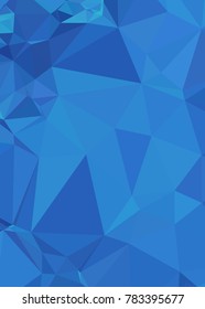 Vertical background low poly mosaic. Template design, list, front page, brochure layout, banner, idea, cover, print, flyer, book, blank, card, ad, sign, sheet. Copy space. Vector clip art.