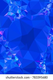 Vertical background low poly mosaic. Template design, list, front page, brochure layout, banner, idea, cover, print, flyer, book, blank, card, ad, sign, sheet. Copy space. Vector clip art.