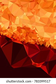 Vertical background low poly mosaic. Template design, list, front page, brochure layout, banner, idea, cover, print, flyer, book, blank, card, ad, sign, sheet. Copy space. Vector clip art.