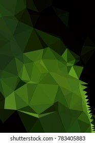 Vertical background low poly mosaic. Template design, list, front page, brochure layout, banner, idea, cover, print, flyer, book, blank, card, ad, sign, sheet. Copy space. Vector clip art.