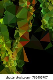 Vertical background low poly mosaic. Template design, list, front page, brochure layout, banner, idea, cover, print, flyer, book, blank, card, ad, sign, sheet. Copy space. Vector clip art.