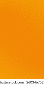 Vertical background of orange yellow halftone dots on the edge. Suitable for comics, prints, posters, etc.