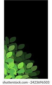 Vertikaler Hintergrund mit Farbverlauf-Illustration von Pflanzen