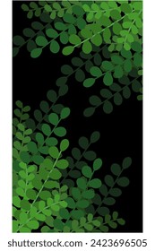 Vertical background with plants gradient illustration