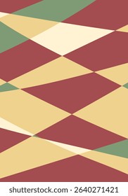 Vertical background of red, yellow and green summer geometric shapes