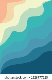Vertical background with smooth colorful waves