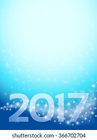 vertical background with stars. happy new year 2017. vector design template