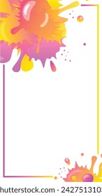 Vertical background for stories with bright blots - vector background for social networks