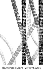Vertical background with tire wheel marks of cars. Vector illustration