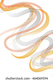 Vertical background with wavy lines.