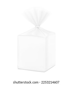 Vertical bag mockup. Vector illustration isolated on white background ready and simple to use for your design. Mockup will make the presentation look as realistic as possible. EPS10.	