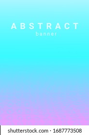 Vertical banner with big abstract geometric shapes. Modern design with blended vibrant background.