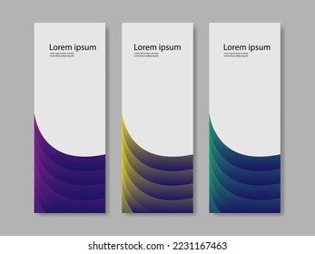 vertical banner business collection wave shape