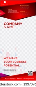 vertical banner business promotion website advertise red vector vigorously vividly visible