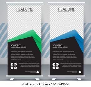 El negocio de banners verticales acumula la plantilla moderna de maquillaje. Diseño EPS10 gráfico