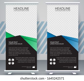 El negocio de banners verticales acumula la plantilla moderna de maquillaje. Diseño EPS10 gráfico