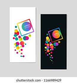 Vertical banner with a color gradient circles.