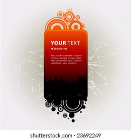 Vertical banner in dark grunge street style so you can add your own images 3