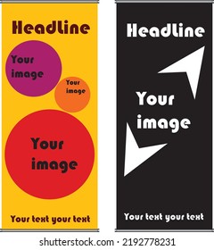 Vertical Banner Design , Advertising Brochure , Vector X-banner And Street Business Flag Of Convenience, Layout Background