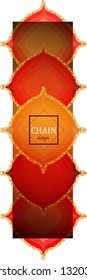 Vertical banner with a design of chains.