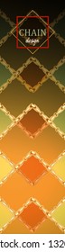 Vertical banner with a design of chains.
