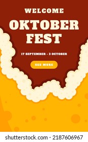 vertical banner design oktoberfest festival illustration