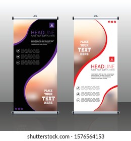 Vertical Banner Design Signboard Advertising Brochure Flyer Template Vector X-banner and Street Business Flag of Convenience, Layout Background, abstract