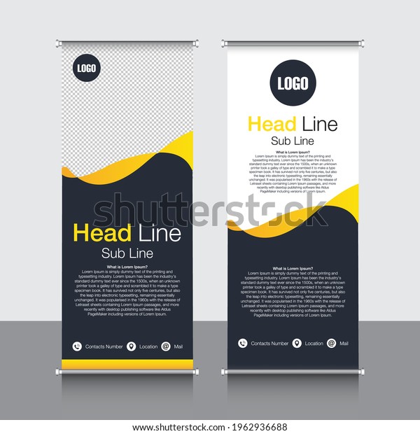 Vertical Banner Design Signboard Advertising\
Brochure Flyer Template Vector Layout Background and Street\
Business Flag of Convenience, Vector X\
banners